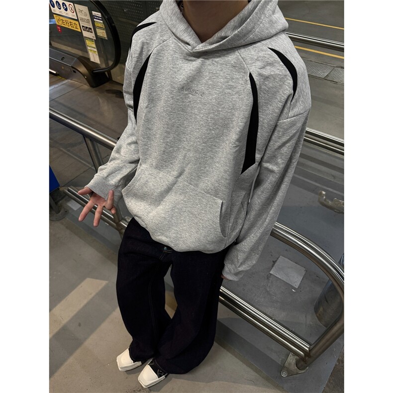 复古潮牌异形分割网眼拼接连帽卫衣解构机能风男女上衣WY0061，男装卫衣，星座516A