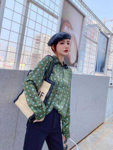 真丝料衬衫，女装衬衫，橙色恋人