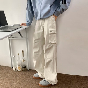 K863-特P58 25春装水洗工作裤宽松直筒裤多口袋工装裤图片