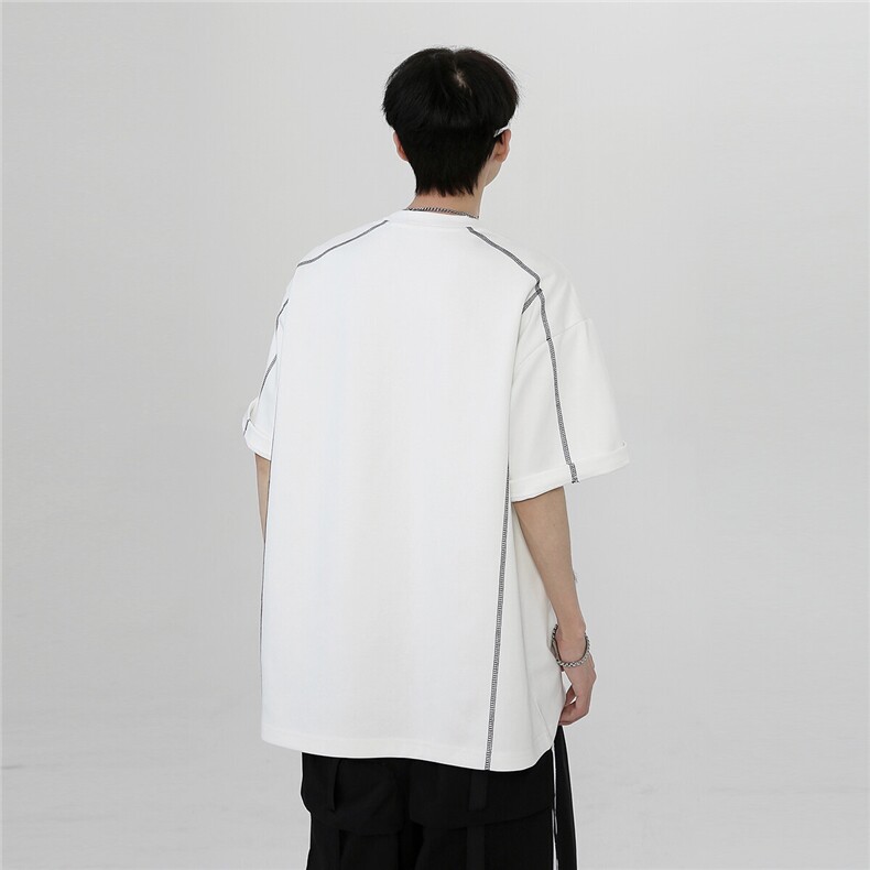 美式复古设计感短袖T恤男2026夏季新款重磅半袖上衣T802-P38,男装T恤,电商C307