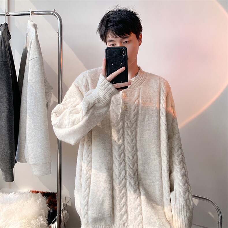 毛衣男秋冬新款港风宽松针织毛衫MYA5-P65,男装针织衫/毛衣,星座214-3