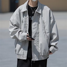 2024冬季新款拉链设计感高街夹克外套机能飞行服外套W5375-P68，男装夹克，星座412-2