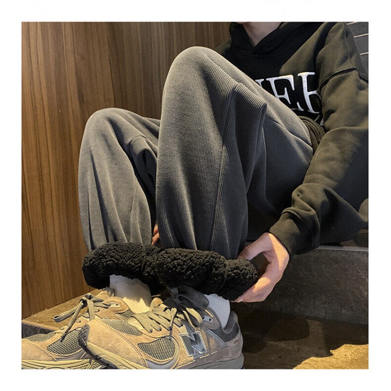 灯芯绒羊羔毛加绒加厚束脚休闲裤现货足XZ604-KG54-P65控78,男装休闲裤,星座604