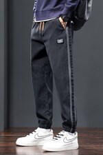 22年抖音秋季新款直筒休闲束脚仿牛仔裤男百搭长裤子潮K663，男装休闲裤，星座815-2