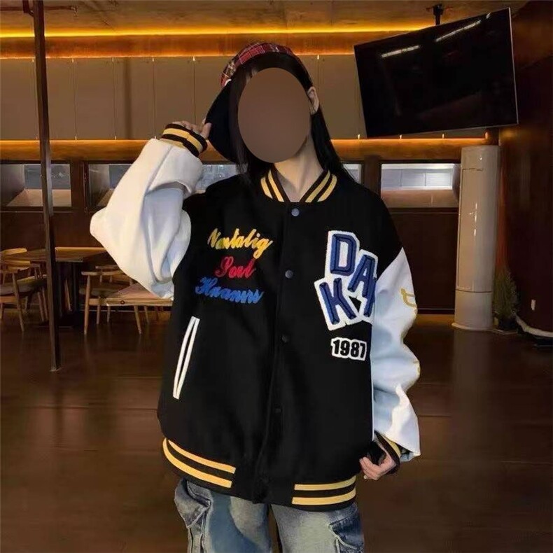 1506-1/JF6031/P63美式春秋季新款刺绣棒球服撞色男女情侣夹克,男装夹克,星座1506-1