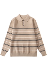 8760-P472025秋季时尚毛衣针织衫衬衫领男士长袖套头，男装针织衫/毛衣，电商A113