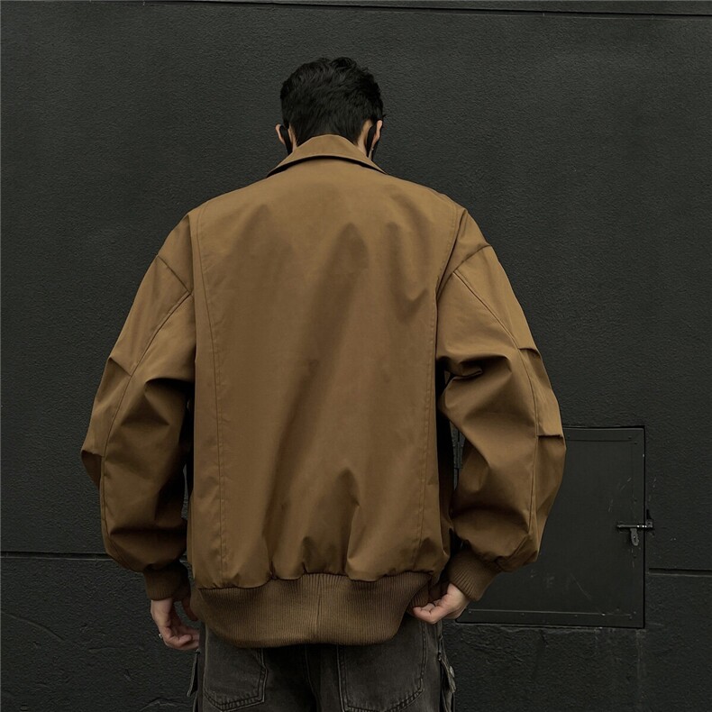 黑墙春季翻领飞行服夹克短款外套男装宽松外套春装拉链衫S384特68,男装夹克,电商A233-1