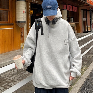 A040-WY2072-P40连帽卫衣男加肥加大码胖子棒球服外套