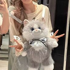 可爱会跑步的布偶猫咪仿真玩偶双肩包毛绒玩具公仔送女生生日礼物