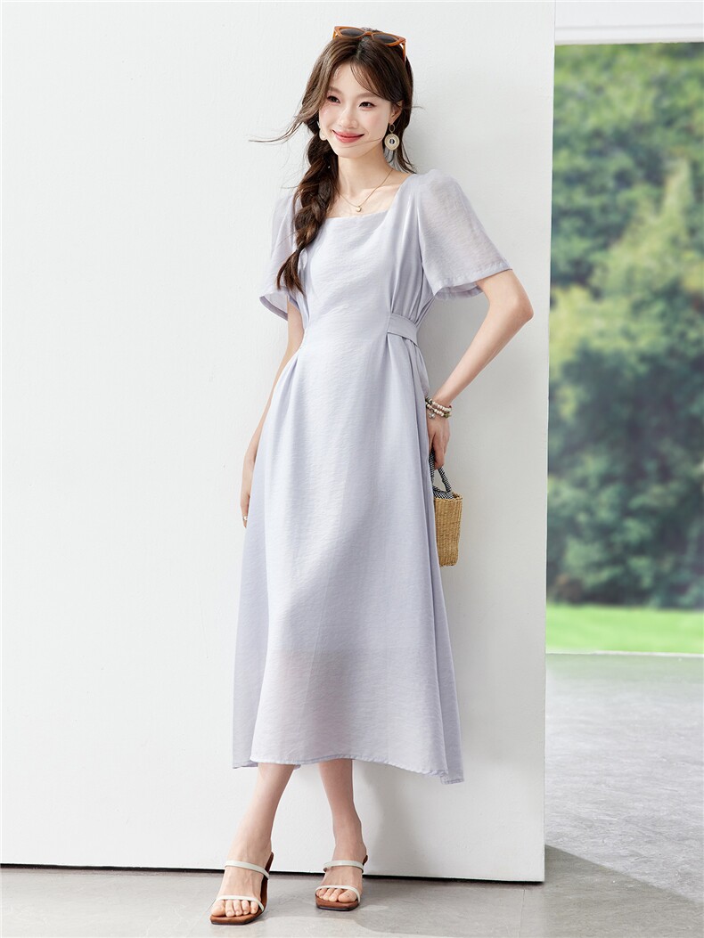 现货新品2026夏装新款收腰透气凉爽时尚收腰女连衣裙,女装连衣裙,木子恋