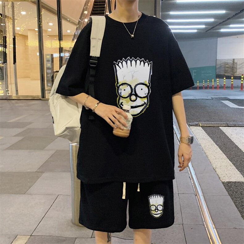 ！定制面料2024夏季男士华夫格短袖T恤套装情侣一套HTZ69P50,男装T恤,电商B220