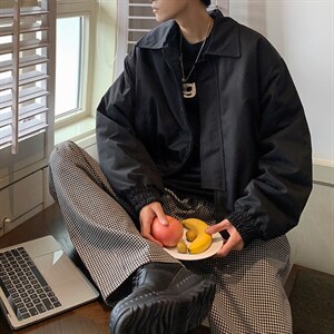 【2025秋冬】韩系垫肩短款外套夹克货号：2167棉衣货号：MY2167,男装夹克,星座112A