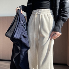 燕麦色糯米裤小个子冬天裤子秋冬直筒羊绒针织裤窄版阔腿裤，女装休闲裤，云美莎专业女裤-全店现货