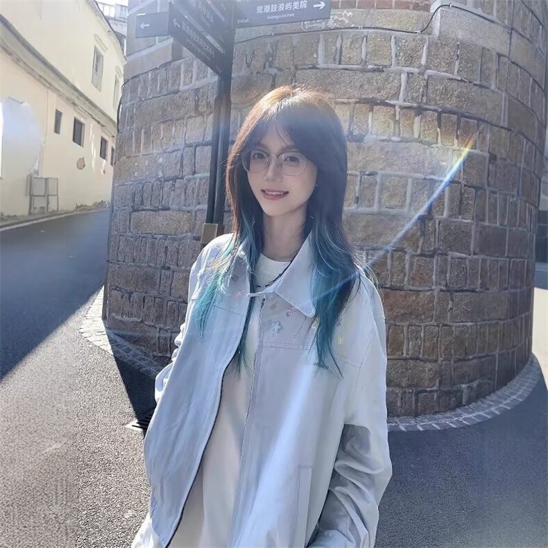 美式chic麂皮绒外套女2025春秋款新款翻领小个子撞色情侣潮牌上衣，女装短外套，星座506A