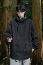 JK8107/P75秋装户外新款冲锋衣男女美式工装外套连帽风衣宽松夹克，男装夹克，电商A141