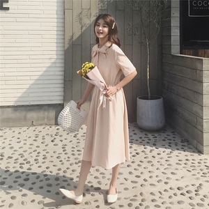 2021夏装新款森女杏色 衬衫裙 8148A-Q530图片