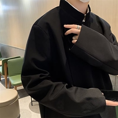 中式男装西服小众设计感立领唐装风中山装不规则西装外套JJ34，男装夹克，星座1116A-1（原606A）