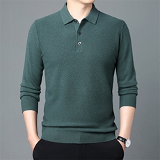 CM61150钱塘2020-2商务休闲翻领简约冬季厚款中年男士羊毛衫P147，男装针织衫/毛衣，钱塘207-2