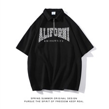新款优品男士短袖刺绣印花T恤宽松上衣ZD3318-P48图片