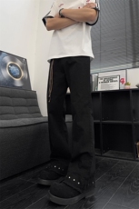 B221美式ins高街暗黑个性铆钉微喇牛仔裤LK25456-特P52控88，男装牛仔裤，电商B221