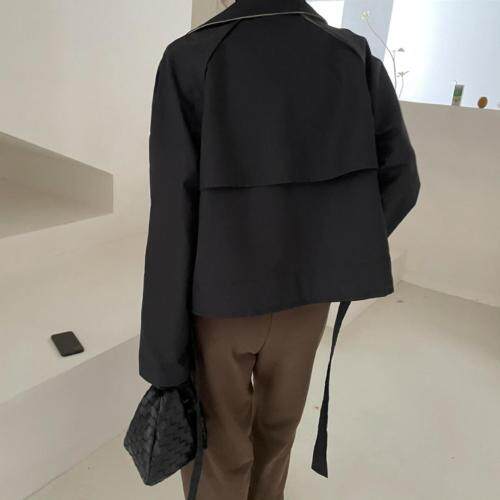 秋款设计师款短款风衣外套，女装风衣，LIN.Y