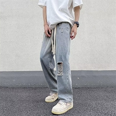 青春流行ins男直筒水洗牛仔裤N2227P40，男装牛仔裤，星座1116-2