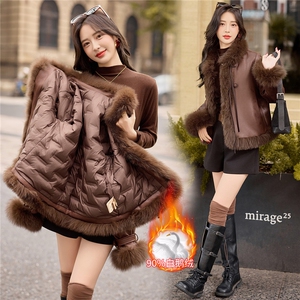 现货《鹅绒服》2025年冬季高端狐狸真毛加厚保暖皮草短外套韩版图片