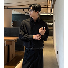 2026秋季新款肌理感长袖衬衫-5Q4036-TP2549休闲纯色简约衬衣，男装衬衫，电商A102