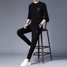 SA8928-2钱塘2020-2冬季新款时尚休闲厚款中青年男士卫衣P137，男装休闲套装，钱塘207-2