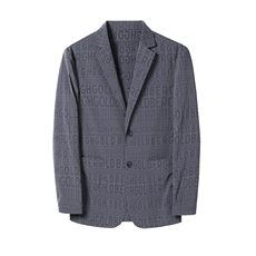 口袋中老年春季2023年翻领上衣单排扣长袖时尚西服YYA8835，男装西服，钱塘6003（原4033）