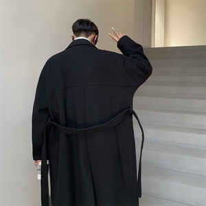 秋冬季新款毛呢大衣男士韩版潮流港风中长款风衣 CM05 P75图片