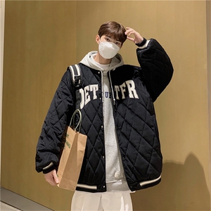 Q冬季棒球服棉服男宽松工装棉衣情侣加厚外套复古棉袄  W2314-P68图片