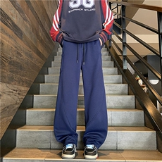 2025新款解构拼接弯刀卫裤宽松直筒休闲长裤宽松现货K8197-P43，男装休闲裤，星座512-3