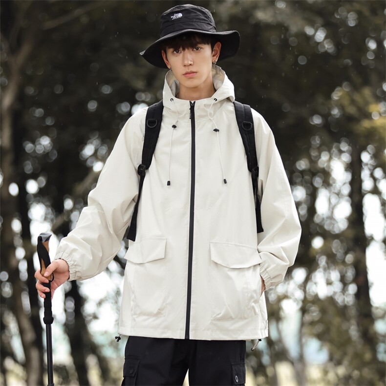 2025秋季户外连帽冲锋衣三防情侣登山服夹克男山系外套JK2381-P40,男装夹克,星座1402-2