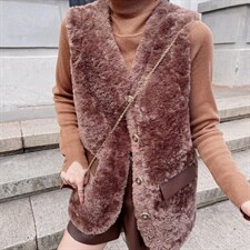 8627皮毛一体马夹（2021冬款加厚），女装马甲，大晶