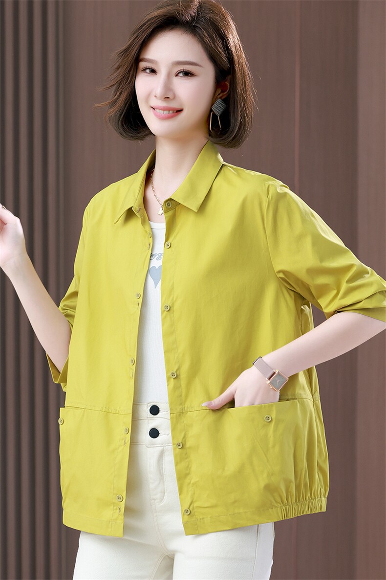 纯棉衬衫女长袖2025新款春季衬衣小个子妈妈小衫春秋上衣早春外套，女装衬衫，布客优品