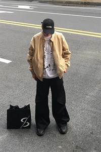 特P90 无差价新款百搭双面穿简约夹克外套-HJ5712 男模外景图片