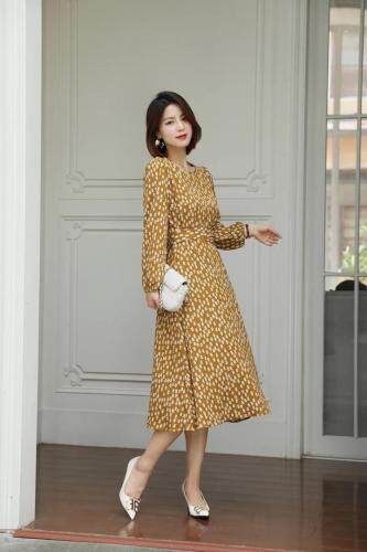 【秋季新款】淑女时尚波点连衣裙，女装连衣裙，笑思源