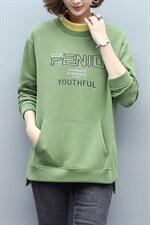 2021春季新款简约优雅拼接舒适卫衣，女装卫衣/绒衫，丽影随形