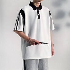 夏季新款休闲短袖T恤男宽松百搭POLO打底衫，男装Polo衫，星座1206-1（原A206-1）