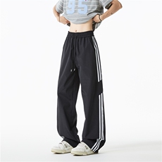 抖音品质潮流美式条纹设计速干百搭休闲裤B315-K25418-特p35控68，男装休闲裤，电商B315