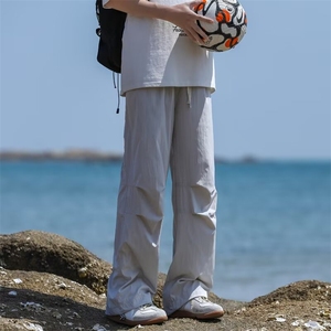 美式机能冲锋裤男女夏季款速干潮牌痞帅宽松直筒速干长裤宽松型图片