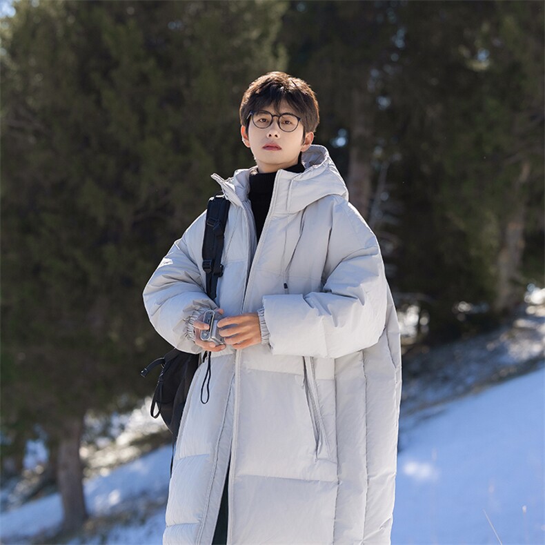 A408-24W86026*冬季加厚连帽长款羽绒服P320-新标90绒深度库存,男装羽绒服,电商A408
