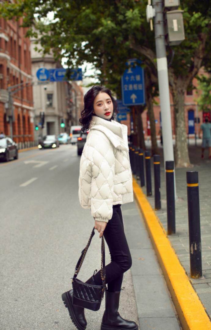 双领夹克羽绒服（90绒），女装羽绒服，卡西姆