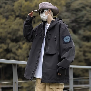 冲锋衣外套男春秋季山系户外潮牌登山服宽松工装夹克JK908 P65图片
