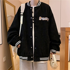 春秋季2021新款灯芯绒棒球服外套设计感小众休闲夹克W1690-P50，男装夹克，星座512-4