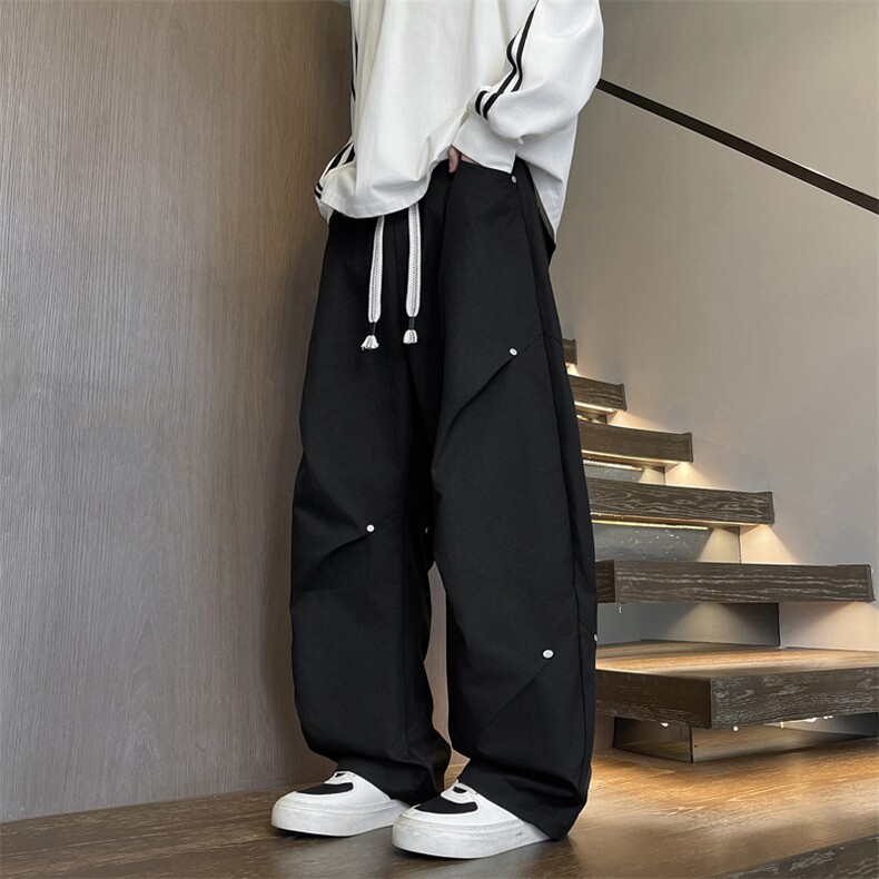 2025新款休闲工装阔腿裤男式百搭户外运动裤-K3035-P43，男装工装外套，星座1105