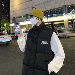 夜景50新标时尚字母印花宽松保暖羽绒马甲A247-MJ617 P115控158图片