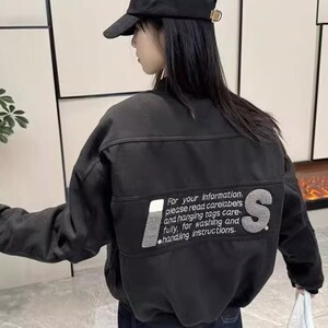 自主米白色is三宅飞行夹克外套棉服 vibe风格秋冬单品图片