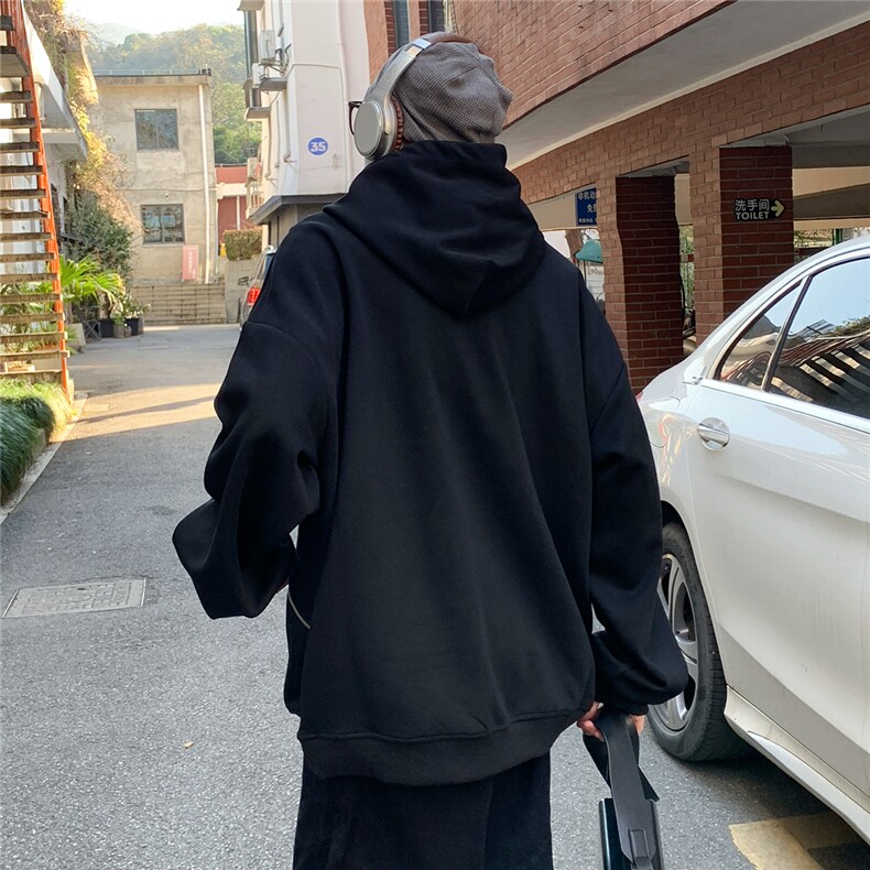 2026春装华棉双拉链刺绣连帽大码卫衣潮外套W56680/特P45黑的,女装短外套,电商A094